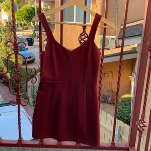 Burgundy Formal Mini Dress